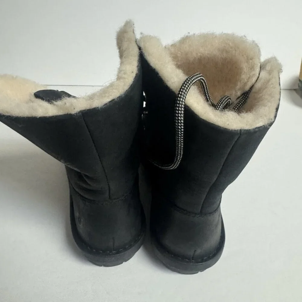 Born Women's Blaine Shearling Winter Bootie Black Size 6.5 M